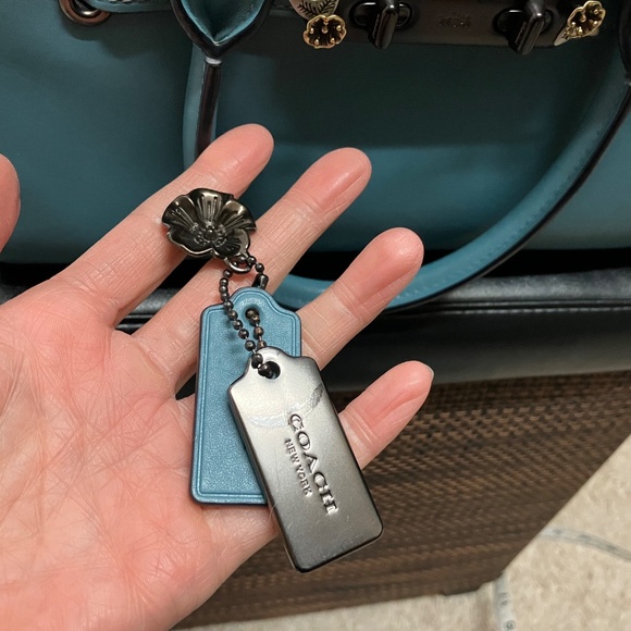 Coach Swagger 27 Leather Satchel Bag, Cloud - Picture 11 of 16